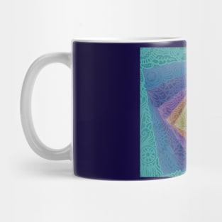 NEGATIVE TURNING MANDALA SQUARE Mug